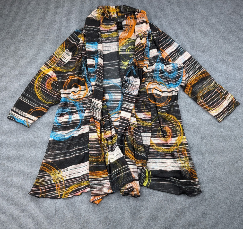 Ali Miles Mesh Kimono Womens 1X Art To Wear Lagenlook Artsy Whimsical Relaxed